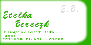 etelka bereczk business card